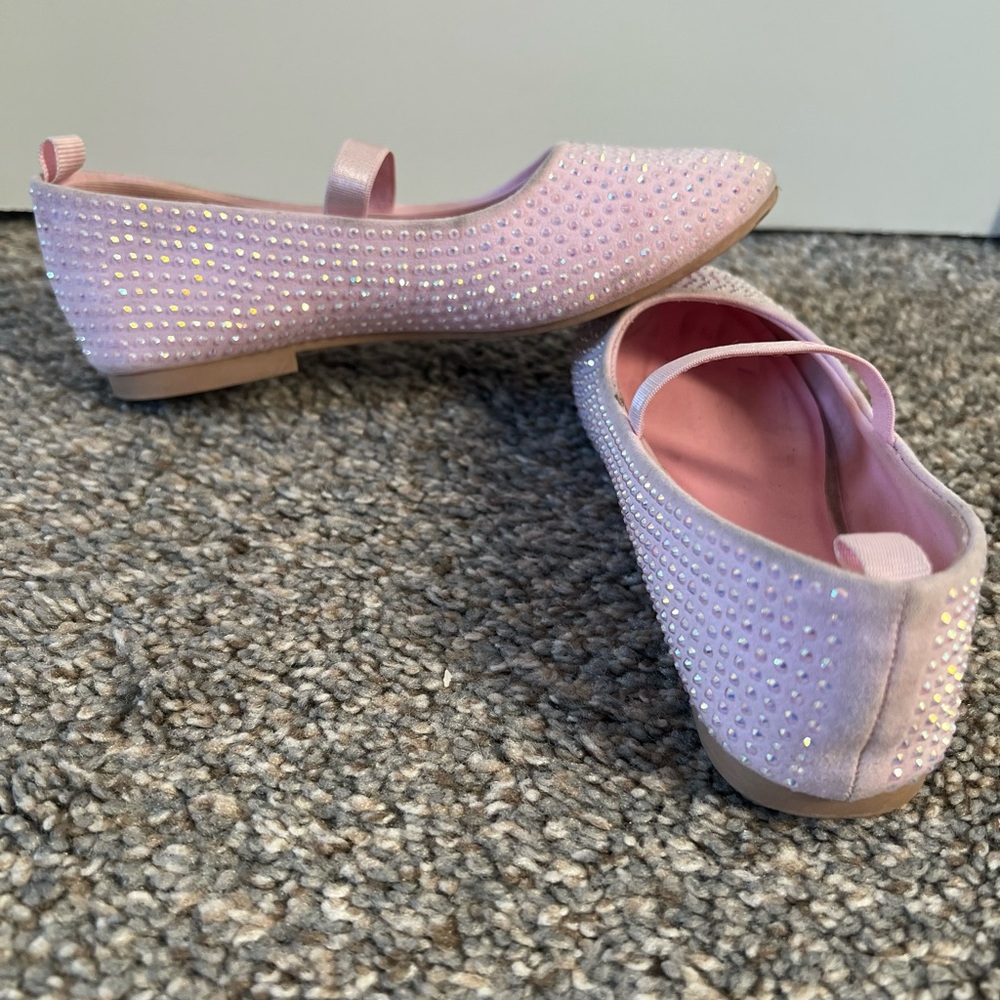 11 (little girls) H&M Barbie Pink Kids Dress Shoes with Rhinestones